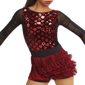 Weissman Costume- Red/Black Fringe